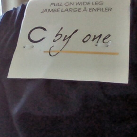 Brand New Women's C by One Pull-On Wide Leg Satin Pants - Picture 10 of 12